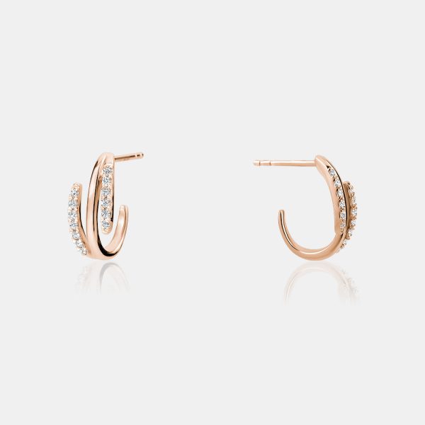 Diamond and Gold Crawler Earrings Hot on Sale