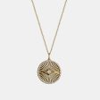 Diamond Fluted Evil Eye Medallion on Sale