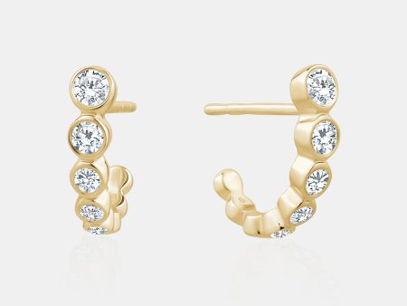 Graduated Diamond Bezel Set Studs Hot on Sale