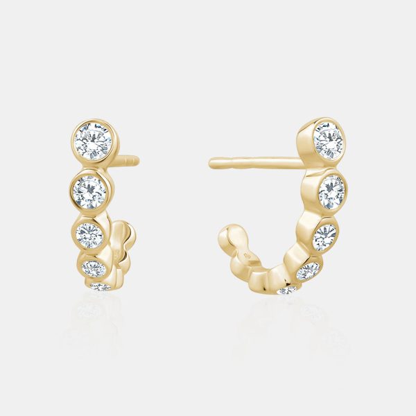 Graduated Diamond Bezel Set Studs Hot on Sale