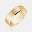 10K Matte Finish Double Line Wedding Band Fashion