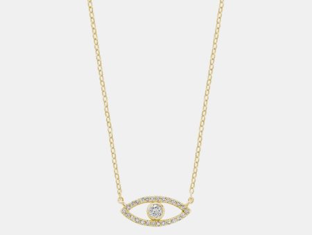 Pavé Evil Eye Necklace Online now