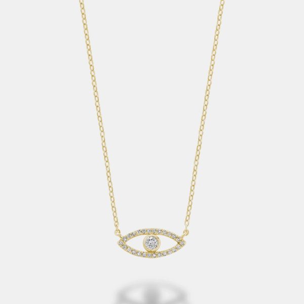 Pavé Evil Eye Necklace Online now