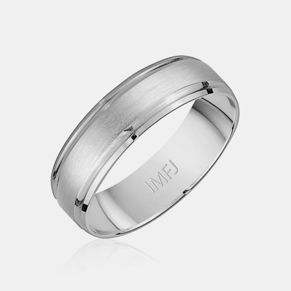 14K High Polished Rounded Beveled Edge Wedding Band Online