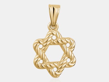 Mini Braided Star of David Charm Fashion