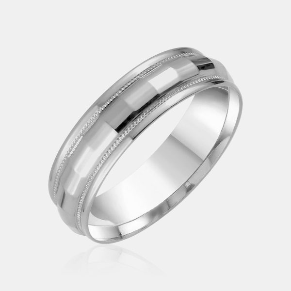 14K Reflector Wedding Band Online Hot Sale