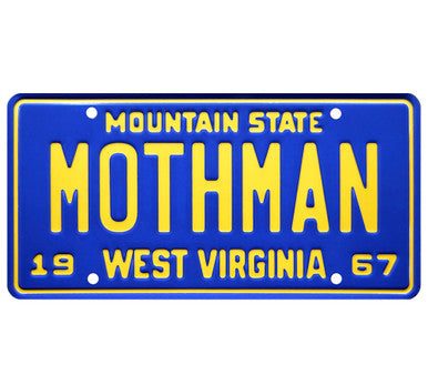 MOTHMAN Metal Stamped Vanity License Plate on Sale