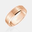 14K Matte Finish Double Line Wedding Band Online now