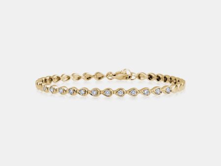 Diamond Bezel Pear Shape Bracelet Online Sale