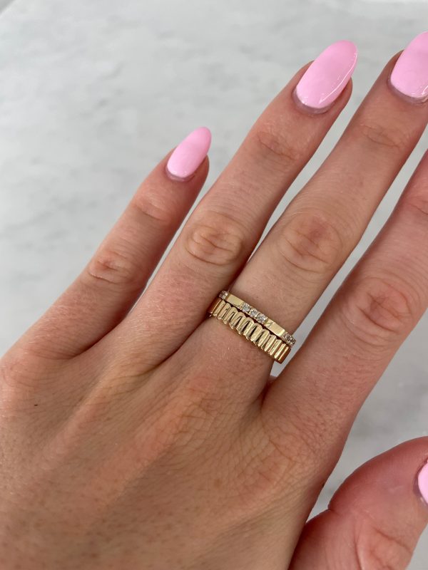 Stackable Diamond Pattern Ring Online Hot Sale