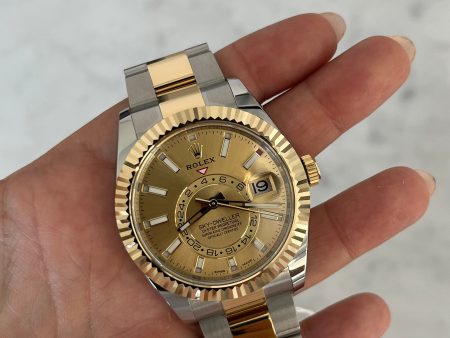 Rolex Sky Dweller Two Tone Champagne Face Online now