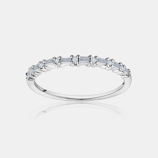 Baguette and Round Diamond Ring Online