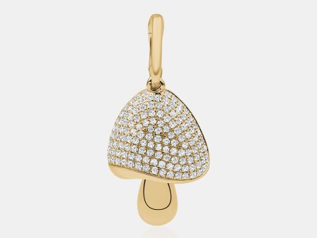 Diamond Mushroom Charm Online Hot Sale