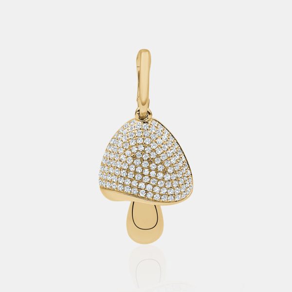 Diamond Mushroom Charm Online Hot Sale