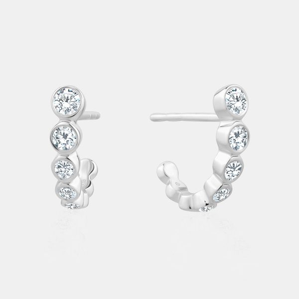 Graduated Diamond Bezel Set Studs Hot on Sale