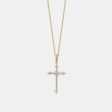 Diamond Arrow Cross Necklace Hot on Sale