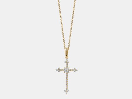 Diamond Arrow Cross Necklace Hot on Sale