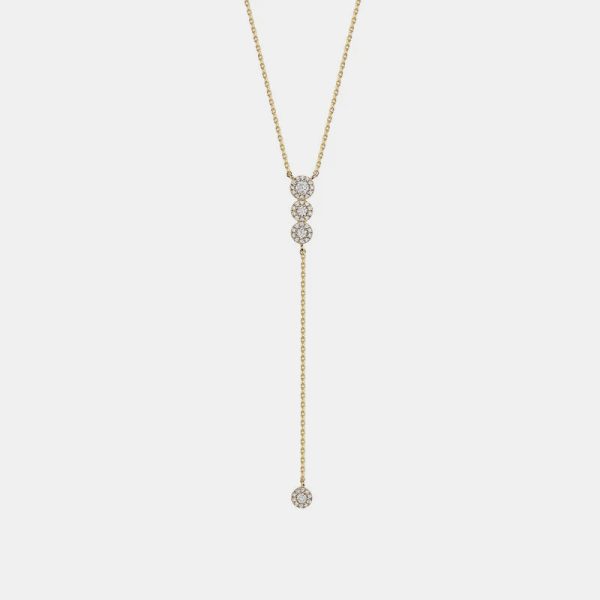 Graduated Diamond Lariat Necklace Supply