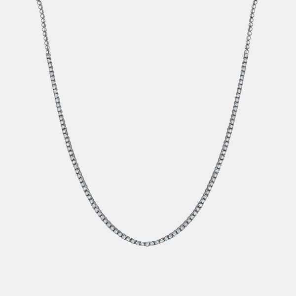 0.03ct Half Way Diamond Tennis Necklace Hot on Sale