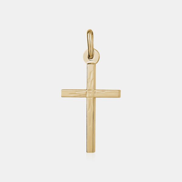 Textured Cross Necklace Online Hot Sale