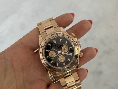 Rolex Daytona Rose Gold Black Dial 116505 For Cheap