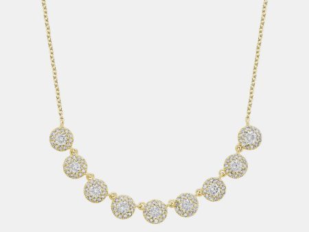 Martini Cup Halo Diamond Necklace Fashion