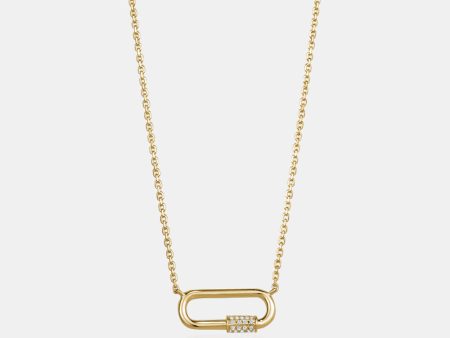 Gold and Diamond Clasp Necklace Sale