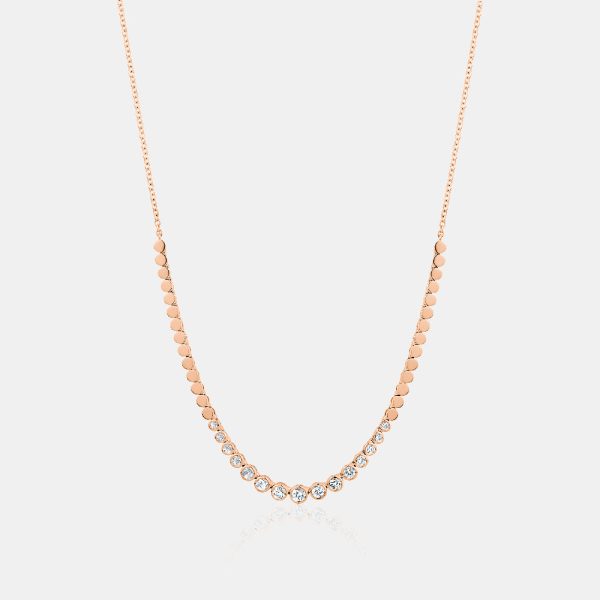 Graduated Bezel Set Diamond Necklace Online