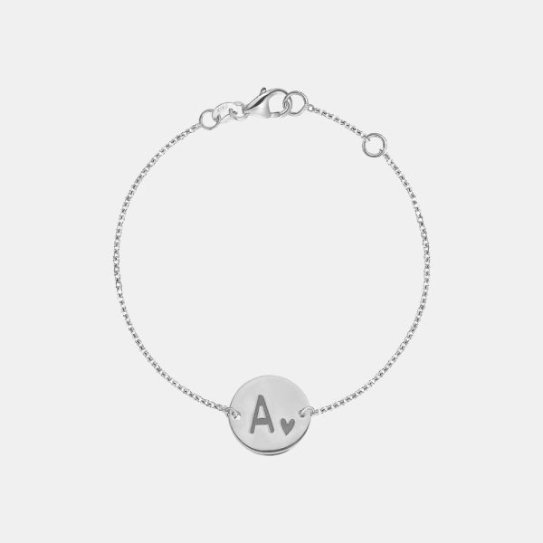 Personalized Initial Gold Disc Bracelet For Cheap