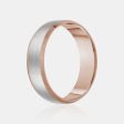 14K Two-Tone Brushed Center with Polished Edge Wedding Band Supply