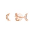 Mini Diamond Moon Studs on Sale