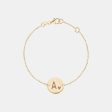 Personalized Initial Gold Disc Bracelet For Cheap