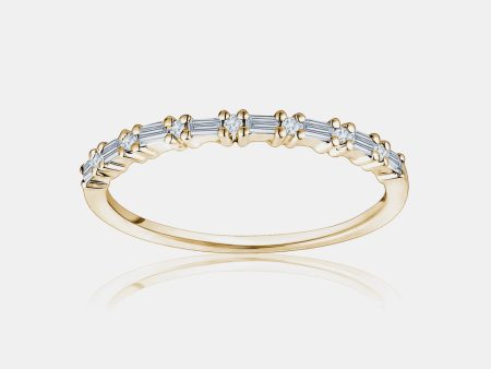 Baguette and Round Diamond Ring Online