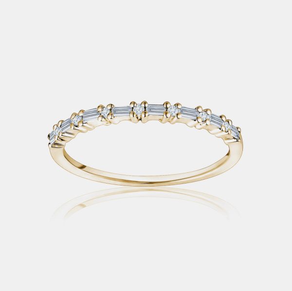 Baguette and Round Diamond Ring Online