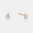 Diamond Bezel Set Pear Studs Online