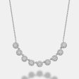 Martini Cup Halo Diamond Necklace Fashion