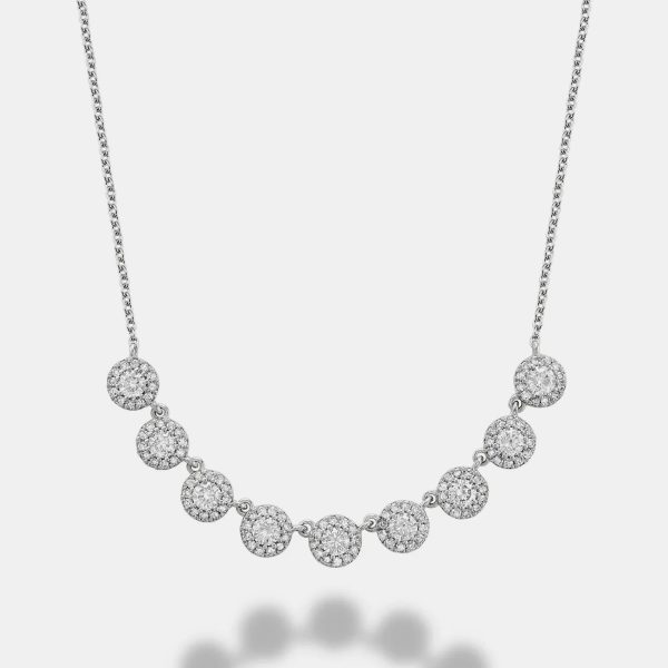 Martini Cup Halo Diamond Necklace Fashion