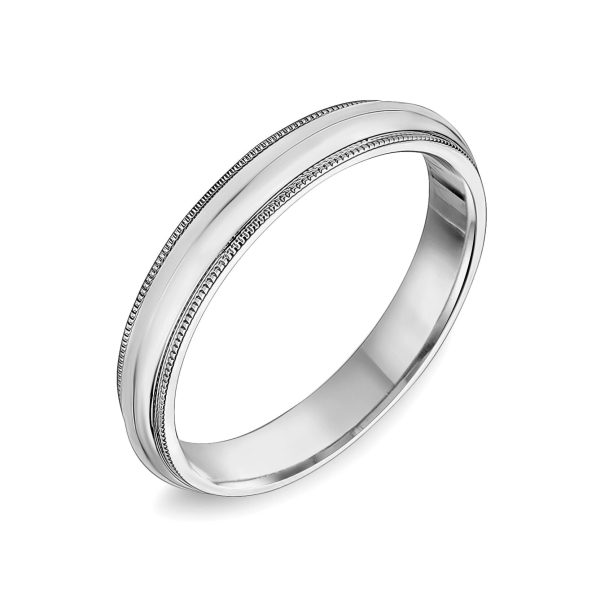 10K Classic Rounded Milgrain Edge Wedding Band Online Hot Sale