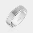 10K Ribbed Milgrain Edge Wedding Band Hot on Sale