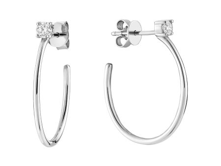 Solitaire Hoop Stud Earring Online Sale