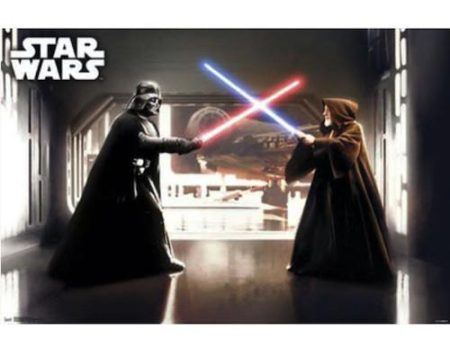 135 DISPLAY - Star Wars First Duel Poster 22X34 Trends Online now