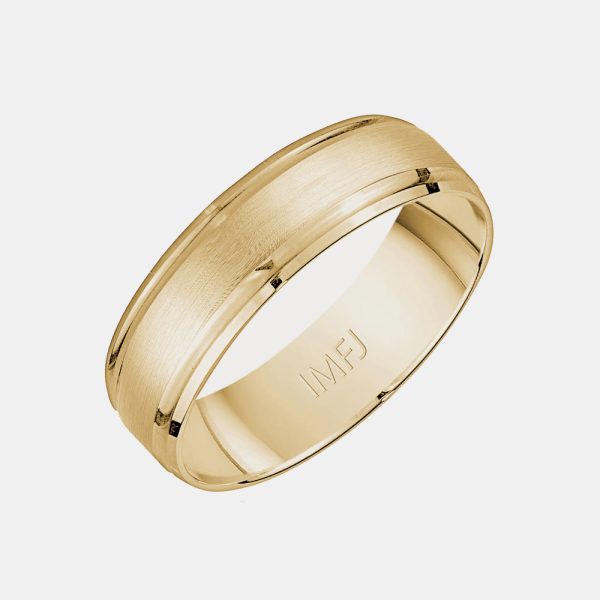 14K High Polished Rounded Beveled Edge Wedding Band Online