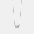 Diamond Baguette Butterfly Necklace on Sale