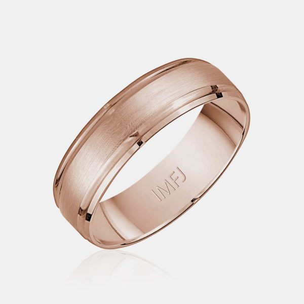 14K High Polished Rounded Beveled Edge Wedding Band Online