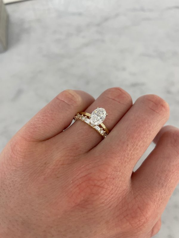 Baguette and Round Diamond Ring Online