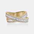 Diamond Baguette Crossover Ring For Discount