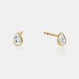 Diamond Bezel Set Pear Studs Online