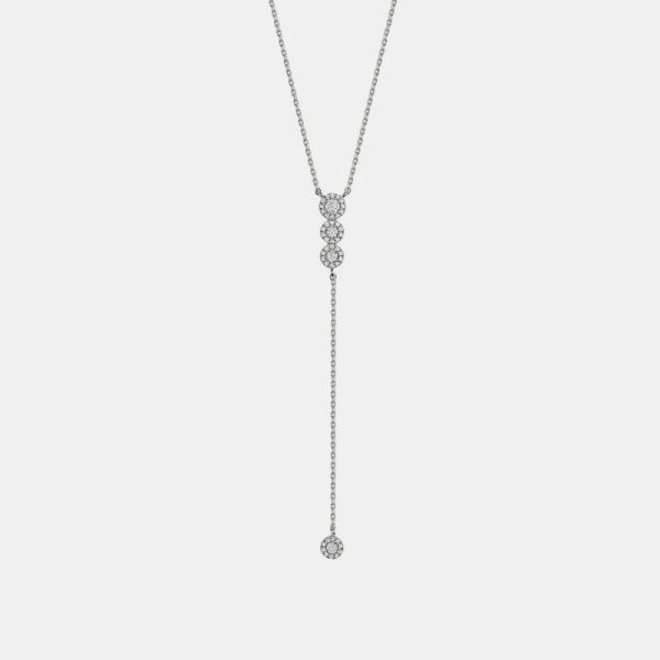 Graduated Diamond Lariat Necklace Supply