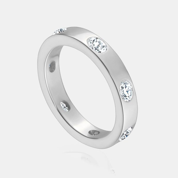 Lab Grown Inlay Eternity Band For Discount