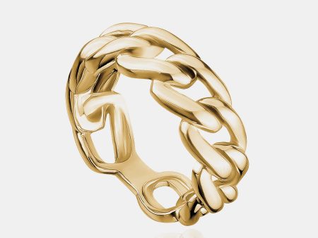 Solid Gold Link Ring Cheap